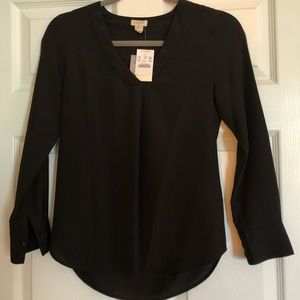 Black Jcrew long sleeve blouse